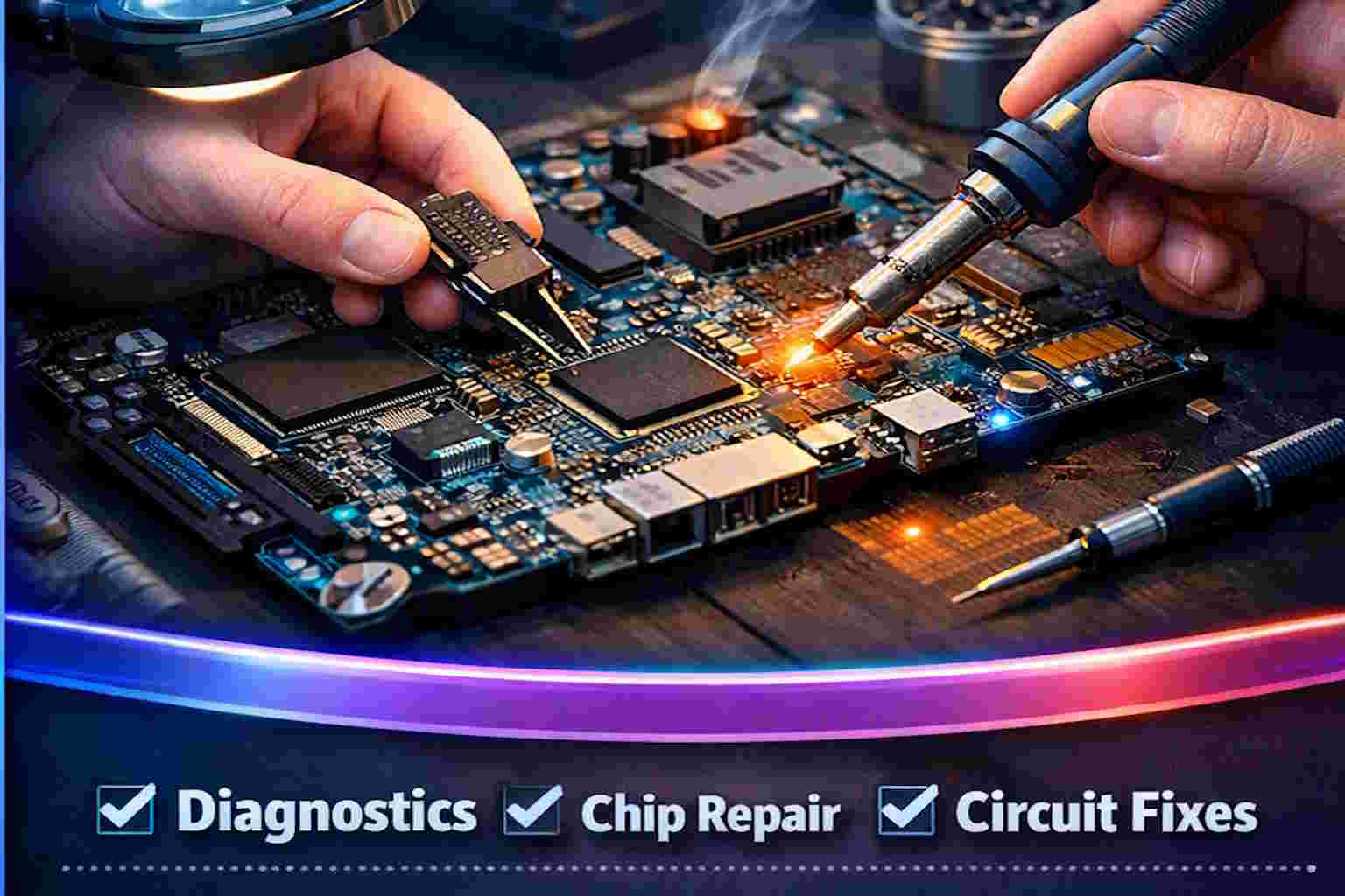 Dead laptop / motherboard repair